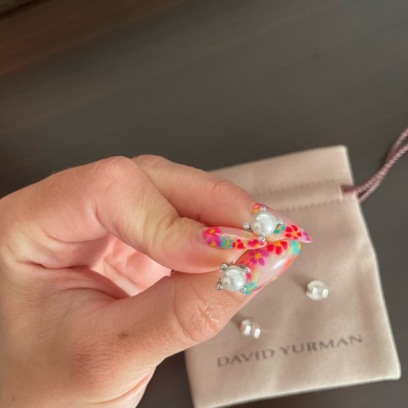 David Yurman cable pearl stud earrings - Picture 2 of 7